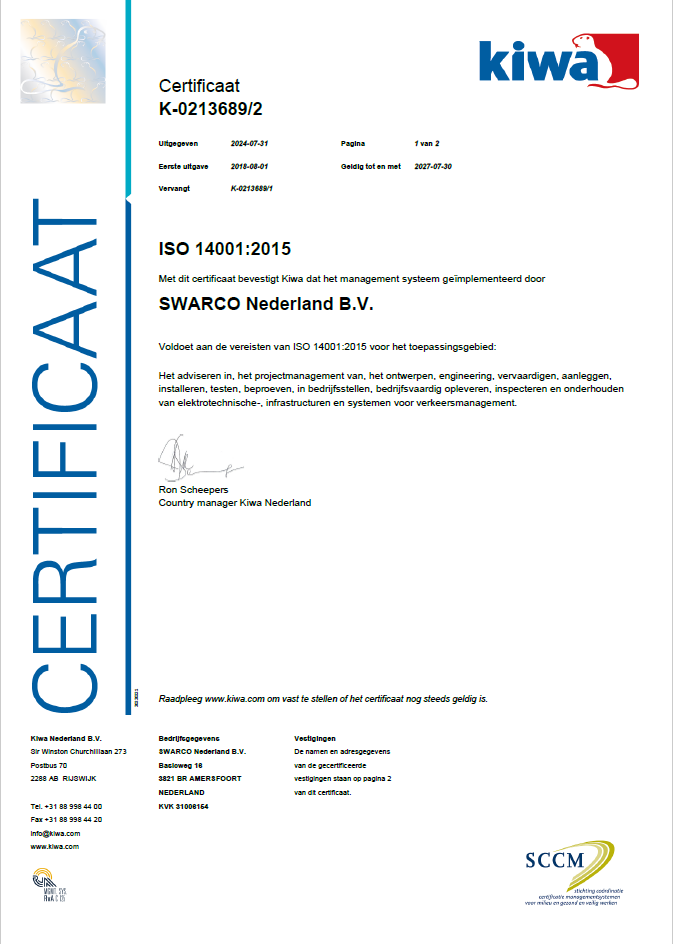 Certificaat K-0213689 - ISO 14001